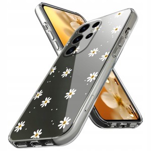 ETUI DO SAMSUNG S24 ULTRA Przezroczyste KWIATY SILIKON OCHRONA CASE SLIM