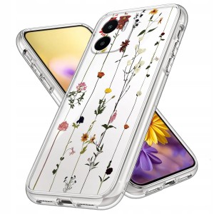 ETUI DO XIAOMI REDMI A1 / A2 Przezroczyste KWIATY SILIKON OCHRONA + SZKŁO