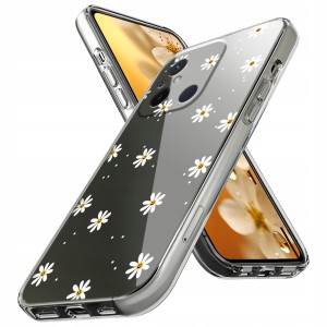 ETUI DO XIAOMI REDMI 12C Przezroczyste KWIATY SILIKON OCHRONA CASE + SZKŁO
