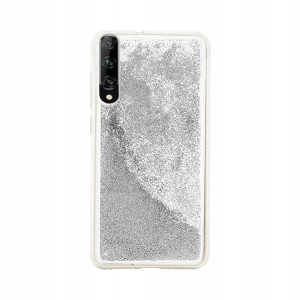 ETUI DO HUAWEI P SMART PRO SILIKONOWE BROKATOWE LIQUID GLITTER CASE + SZKŁO