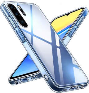 ETUI DO HUAWEI P30 PRO SILIKONOWE Przezroczyste CASE CLEAR SLIM + FOLIA 3D