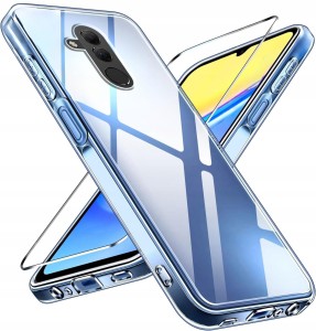 ETUI DO HUAWEI MATE 20 LITE SILIKONOWE Przezroczyste CASE CLEAR + SZKŁO