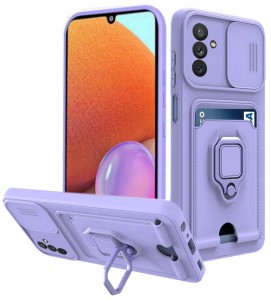 ETUI DO SAMSUNG A55 5G SILIKON OCHRONA APARATU RING KARTY CASE SLIM + SZKŁO