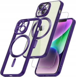 ETUI MAGSAFE SILIKON DO IPHONE 13 CASE + SZKŁO