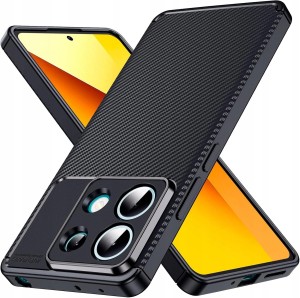 ETUI DO XIAOMI REDMI NOTE 13 PRO 5G CARBON PANCERNE SILIKON KARBON + SZKŁO
