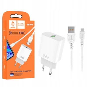 ŁADOWARKA USB TYP C SIECIOWA 2.1A + KABEL DENMEN UNIWERSALNA