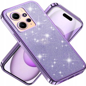 ETUI DO XIAOMI REDMI NOTE 12 / 12 4G SILIKONOWE BROKATOWE 2W1 CLEAR + SZKŁO