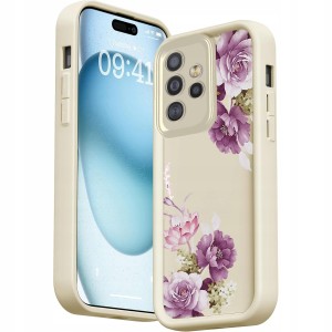 ETUI DO SAMSUNG GALAXY A53 5G SILIKON MATT OCHRONA APARATU KWIATY + SZKŁO
