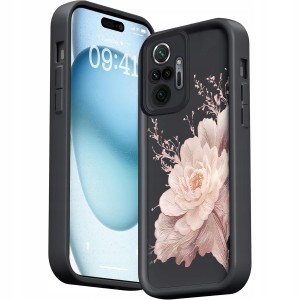 ETUI DO XIAOMI REDMI NOTE 10 PRO SILIKON 3D OCHRONA APARATU KWIATY + SZKŁO
