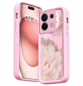 ETUI DO XIAOMI REDMI NOTE 13 PRO 5G SILIKON MATT 3D OCHRONA KWIATY + SZKŁO