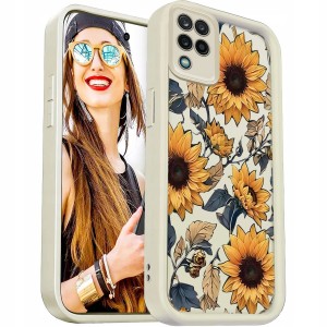 ETUI DO SAMSUNG GALAXY A12 / M12 SILIKON MATT SOFT OCHRONA KWIATY + SZKŁO