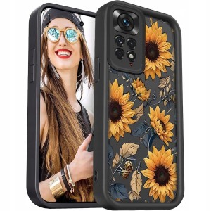 ETUI DO XIAOMI REDMI NOTE 11 / 11S SILIKON MATT OCHRONA KWIATY CASE + SZKŁO