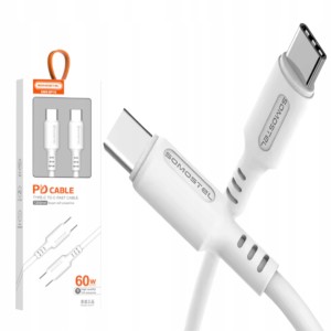 KABEL USB TYPE-C DO TYPE-C SOMOSTEL SMS-BP10 60W 1,2M MOCNY SZYBKI KABEL