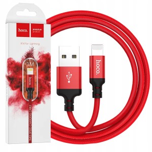 KABEL USB LIGHTNING HOCO X14 1M 2A SZYBKI PRZEWÓD UNIWERSALNY