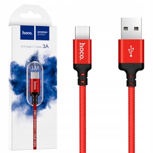 KABEL USB TYPE-C HOCO X14 1M 3A SZYBKI PRZEWÓD SAMSUNG HUAWEI XIAOMI