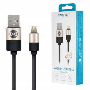 KABEL FOREVER USB LIGHTNING PRZEWÓD DO IPHONE 2A 1M UNIWERSALNY