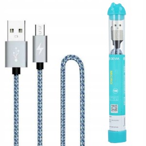 KABEL DEVIA MICRO-USB 2,4A 1M PRZEWÓD DO SAMSUNG HUAWEI