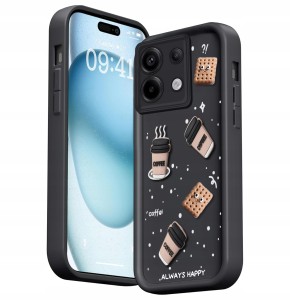 ETUI DO XIAOMI REDMI NOTE 13 PRO 5G SILIKON OCHRONA MATT Coffee 3D + SZKŁO