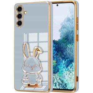 ETUI DO SAMSUNG A56 5G GLAMOUR KRÓLIK UCHWYT 6D SILIKON CASE + SZKŁO