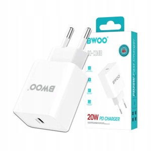 ŁADOWARKA SIECIOWA MOCNA BWOO USB-C 20W MOCNA SZYBKIE ŁADOWANIE