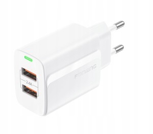 Foneng Ładowarka sieciowa EU63 - 2xUSB - 12W BIAŁA 2,4A