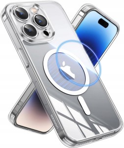 ETUI DO IPHONE 15 PRO MAX MAGSAFE SHOCK CLEAR OCHRONA APARATU CASE + SZKŁO
