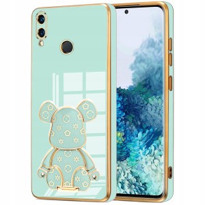 ETUI GLAMOUR DO HUAWEI P SMART 2019 MIŚ BEAR UCHWYT SILIKON CASE 6D + SZKŁO