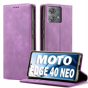 ETUI Z KLAPKĄ DO MOTOROLA EDGE 40 NEO ECOSKÓRA PORTFEL MAGNET SMART BOOK