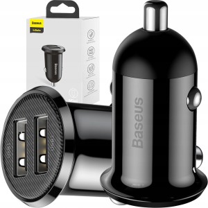 ŁADOWARKA SAMOCHODOWA BASEUS SZYBKA MOCNA DO TELEFONU 2x USB 4.8A 12-24V