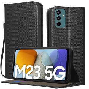 ETUI DO SAMSUNG M23 5G / M13 4G BOOK Z KLAPKĄ MAGNETYCZNE PORTFEL + SZKŁO