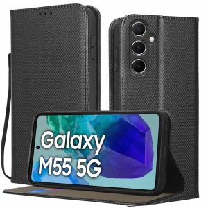 ETUI DO SAMSUNG M55 5G BOOK Z KLAPKĄ MAGNETYCZNE SMART PORTFEL CASE + SZKŁO