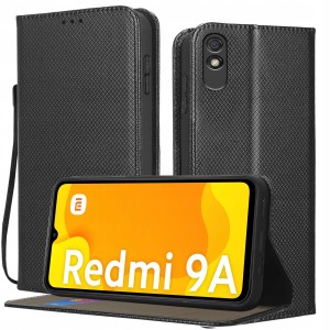ETUI DO XIAOMI REDMI 9A BOOK Z KLAPKĄ MAGNETYCZNE PORTFEL CASE + SZKŁO