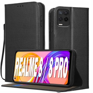 ETUI DO REALME 8 / 8 PRO BOOK Z KLAPKĄ MAGNETYCZNE PORTFEL CASE + SZKŁO