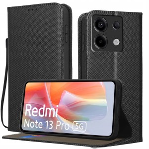ETUI DO XIAOMI REDMI NOTE 13 PRO 5G BOOK Z KLAPKĄ MAGNETYCZNE CASE + SZKŁO