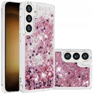 ETUI DO SAMSUNG A36 5G / A56 5G SILIKONOWE BROKATOWE LIQUID GLITTER + SZKŁO