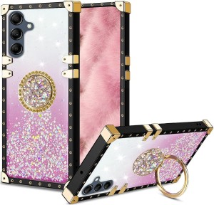 ETUI DO SAMSUNG A16 4G / A16 5G SILIKONOWE BROKAT GLITTER RING CASE + SZKŁO