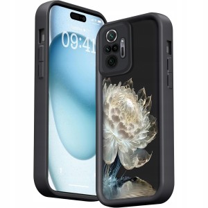 ETUI DO XIAOMI REDMI NOTE 10 PRO SILIKON MATT OCHRONA APARATU KWIAT + SZKŁO