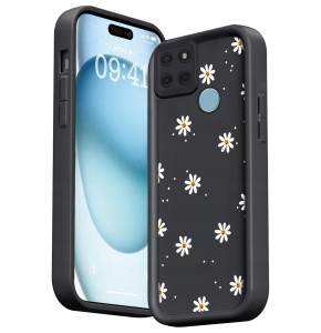 ETUI DO REALME C21Y / C25Y SILIKON SOFT OCHRONA APARATU Stokrotki + SZKŁO