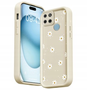 ETUI DO REALME C21Y / C25Y SILIKON SOFT OCHRONA APARATU Stokrotki + SZKŁO