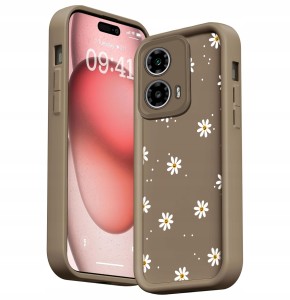 ETUI DO MOTOROLA MOTO G24 / G24 POWER / G04 SILIKONOWE Stokrotki + SZKŁO
