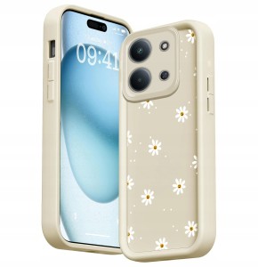 ETUI DO XIOAMI REDMI 15C 4G / 5G SILIKON SOFT OCHRONA Stokrotki + SZKŁO