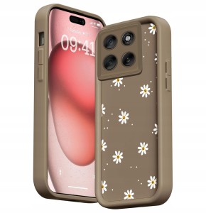 ETUI DO MOTOROLA MOTO G56 5G SILIKONOWE SOFT OCHRONA Stokrotki CASE + SZKŁO