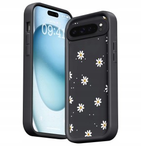 ETUI DO GOOGLE PIXEL 9 PRO SILIKON SOFT OCHRONA APARATU Stokrotki + SZKŁO