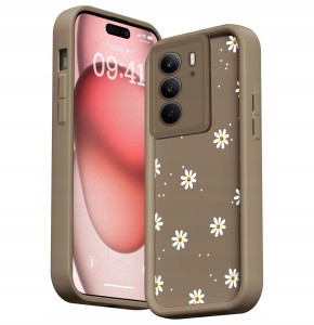 ETUI DO REALME C75 SILIKONOWE SOFT MATT OCHRONA APARATU Stokrotki + SZKŁO