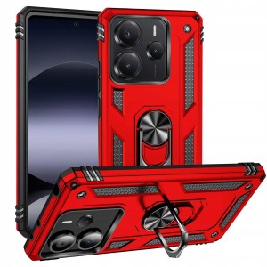 ETUI DO XIAOMI REDMI NOTE 14 5G PANCERNE OCHRONA RING MAGNET CASE + SZKŁO