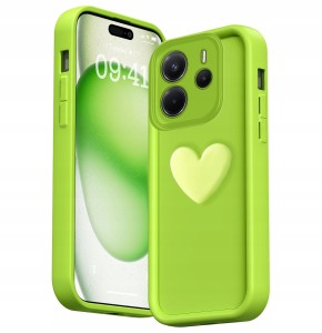 ETUI DO XIAOMI REDMI NOTE 14 5G SILIKON MATT OCHRONA SERCE 3D CASE + SZKŁO
