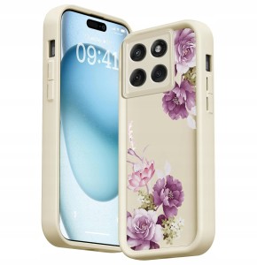 ETUI DO MOTOROLA MOTO G56 5G SILIKON SOFT OCHRONA APARATU KWIATY + SZKŁO