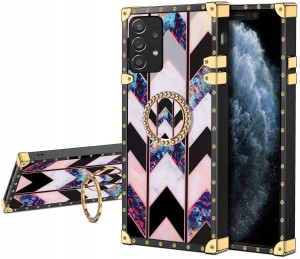 ETUI DO SAMSUNG A52 / A52 5G LUKSUSOWE GLAMOUR SILIKON MARMUR CASE + SZKŁO