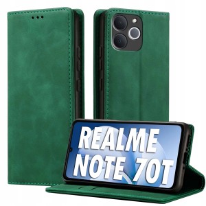 ETUI Z KLAPKĄ DO REALME NOTE 70T ECOSKÓRA PORTFEL MAGNETYCNE Ochrona