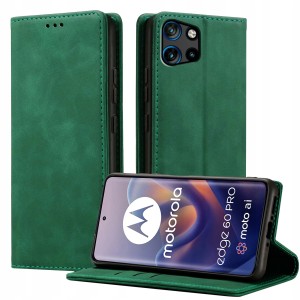 ETUI Z KLAPKĄ DO MOTOROLA EDGE 60 PRO ECOSKÓRA PORTFEL MAGNET SMART BOOK